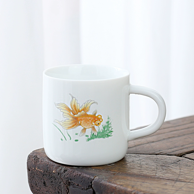 1VPK белая porcelain чашка чая керамическая для мастера чая, подождав, чтобы использовать резинку против ожогов, 6 установленных бокалов