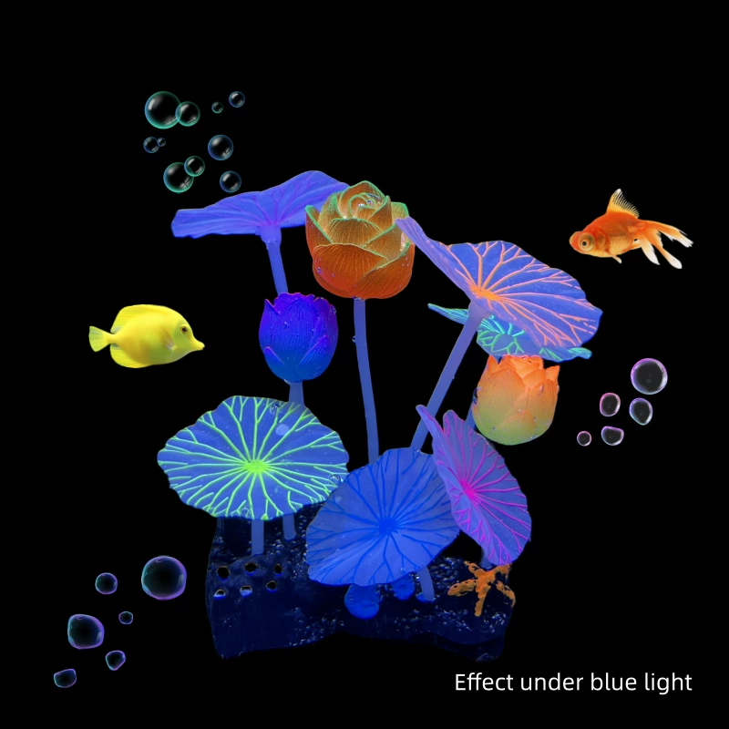 Аквариум Моделирование Растение Fish Tank Ландшафтный дизайн Моделирование Коралл Морская вода Трава Набор Животных Флуоресцентный гриб Лист лотоса
