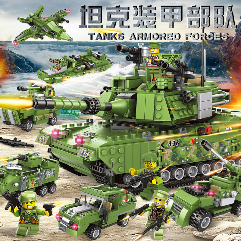 Lego, конструктор, танк для мальчиков, мелкие частицы, подарок на день рождения