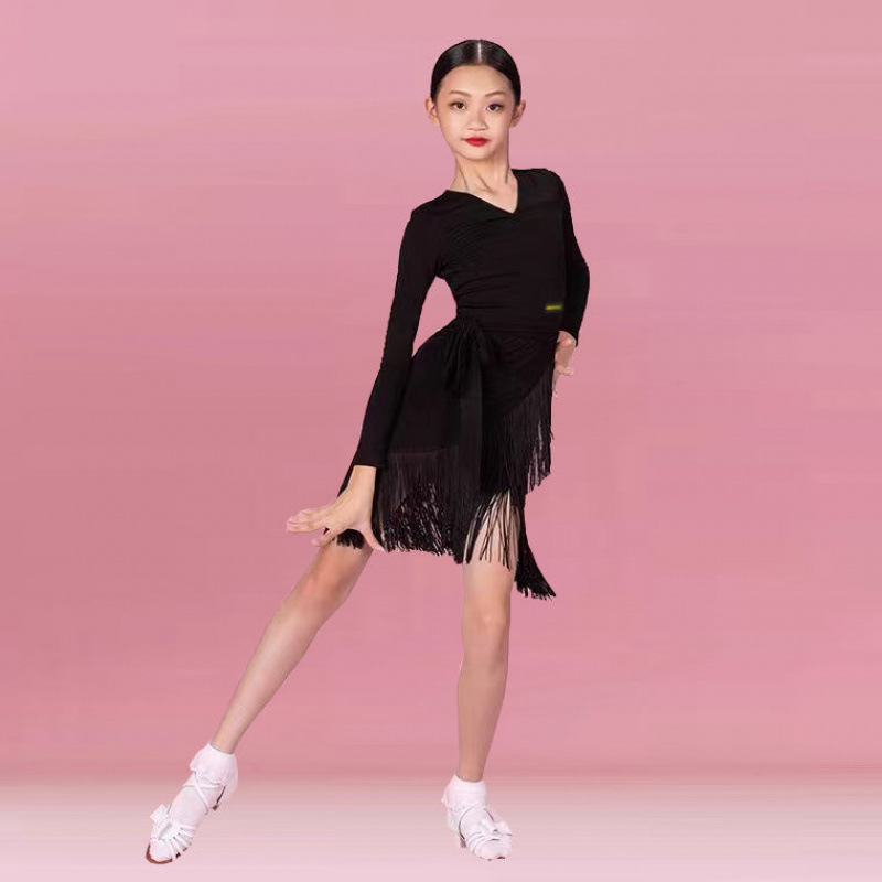 Niños trajes de baile latino vestido de baile de niñas vestidos de baile de baile de niños vestidos de baile latino de verano nueva fábrica