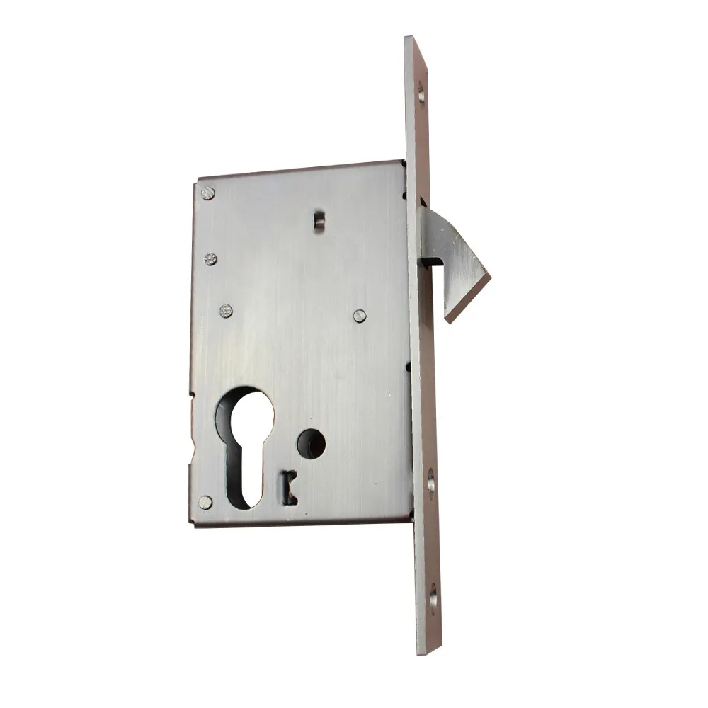 Puerta corredera estándar europeo solo gancho cerradura cuerpo puerta de madera hardware accesorios al por mayor Acero inoxidable puerta corredera cerradura cuerpo