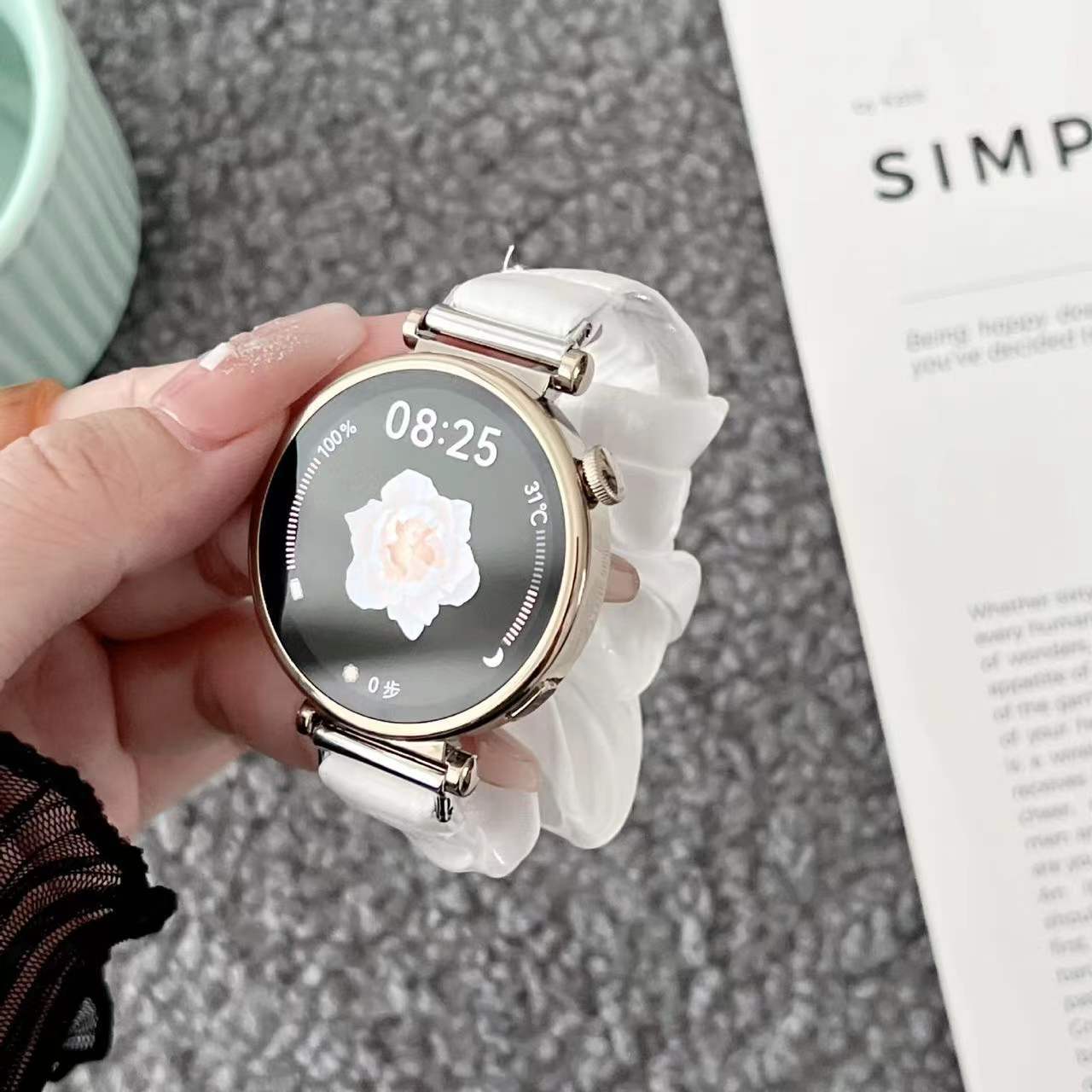 Suitable for Huawei GT5 Strap GT4 Watch Watch432pro Chiffon Ice Silk Hair Ring Xiaomi 89 Watch Band