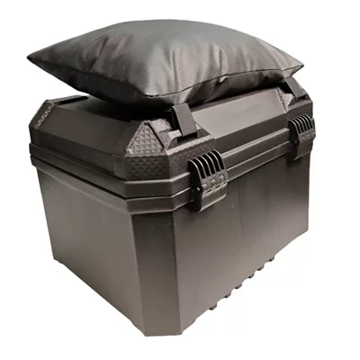 Electric vehicle backrest cushion, trunk cushion, delivery box lumbar cushion, pillow, soft cushion, leather, rainproof, soft lumbar support for riding (Electric car rear backrest) - 48-liter-box-with-double-hanging-cushions-black