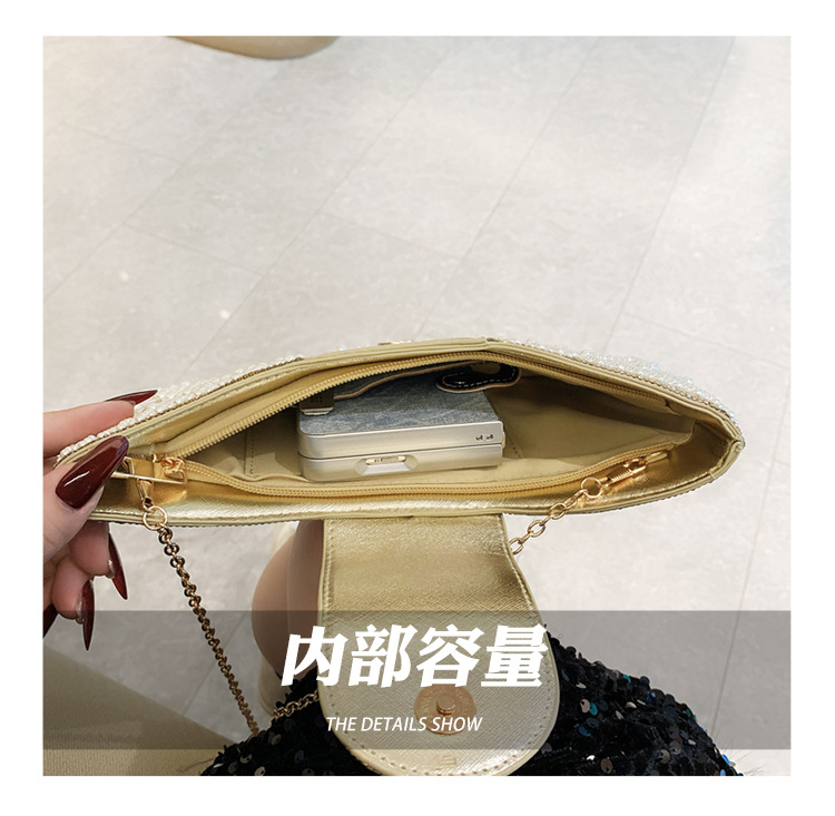 New cross-border European and American retro high-end clutch bag, full diamond single-shoulder crossbody ladies' bag, small bag, socialite dinner bag undefined