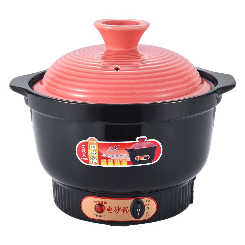 Керамическая электрическая кастрюля Zhengshan для дома, многофункциональная, быстрого приготовления, большой емкости, для здорового приготовления каши и супов.