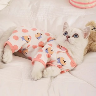 Cat Clothes Spring and Autumn Pet Cat Silver Gradual Muppet Kitten Four-legged Autumn Clothing Anti-lint Thin Weaning Winter
