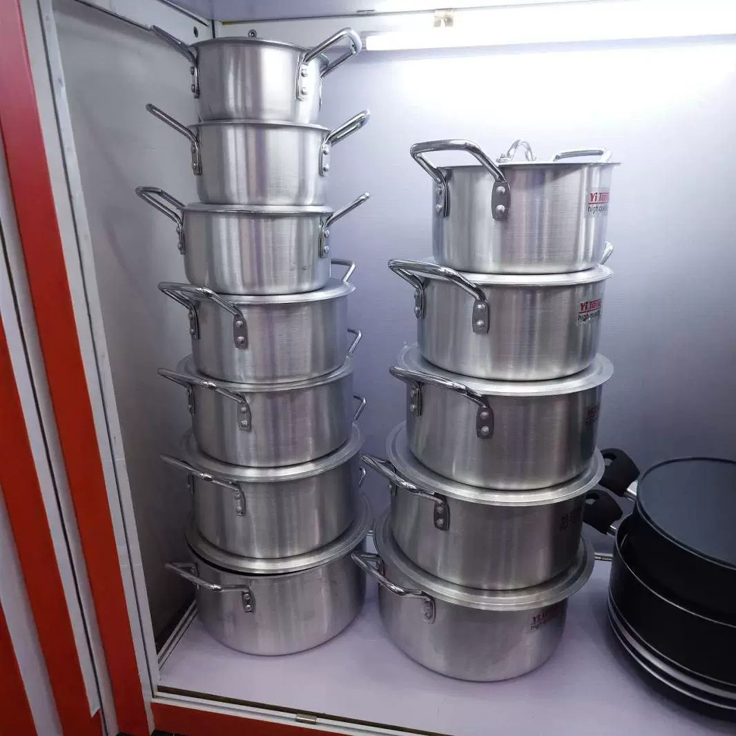 Suministro directo de fábrica de aluminio olla de sopa hogar multifunción antiadherente pan binaural olla de sopa al por mayor