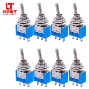 Small toggle switch MTS-102/103 3-pin 2-gear 6mm blue rocker switch button switch