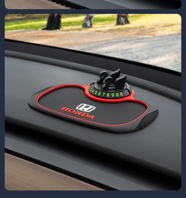 Car mobile phone bracket car central control anti-skid pad fixed navigation support frame temporary parking number interior supplies