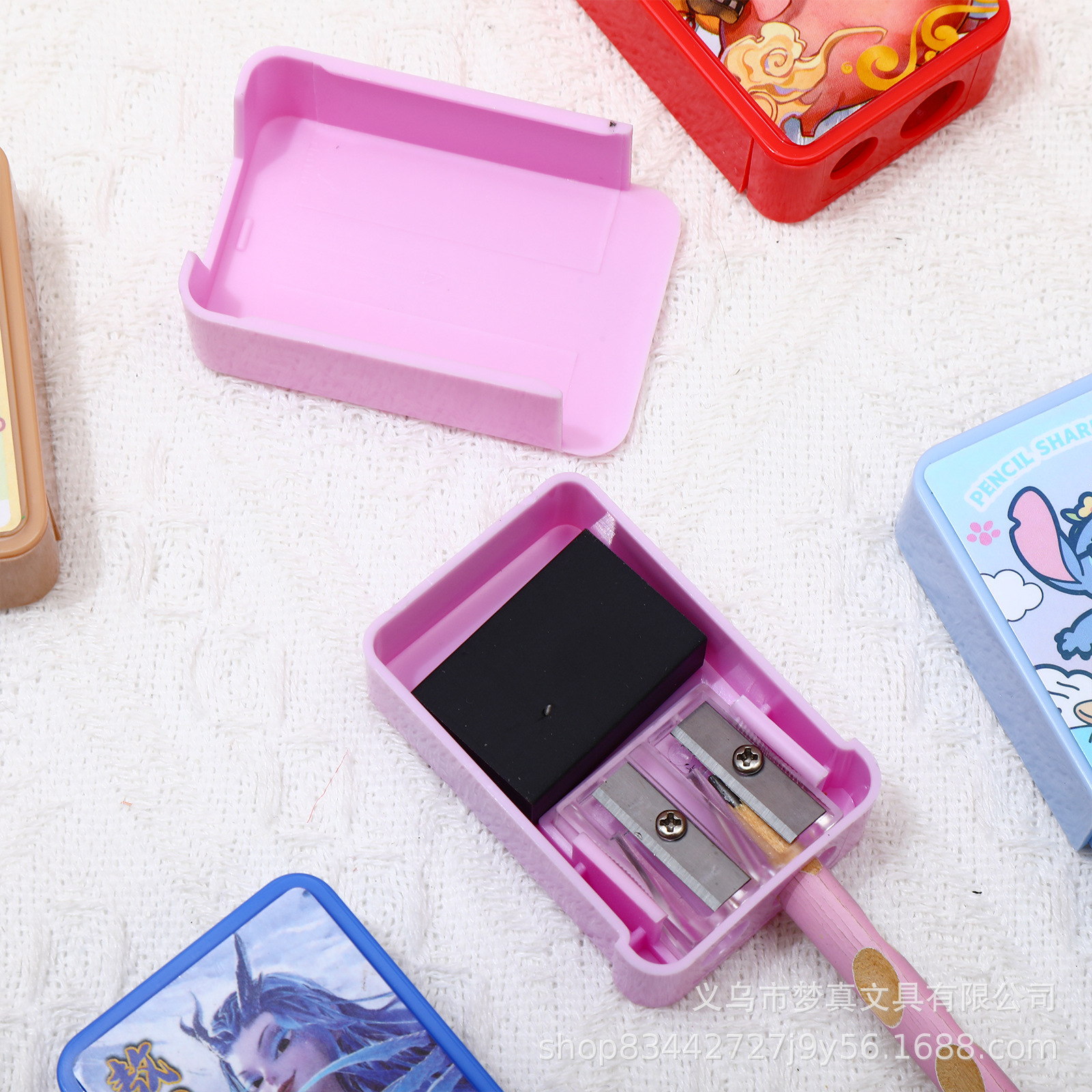 Cartoon eraser, high quality handheld small sharpener for students