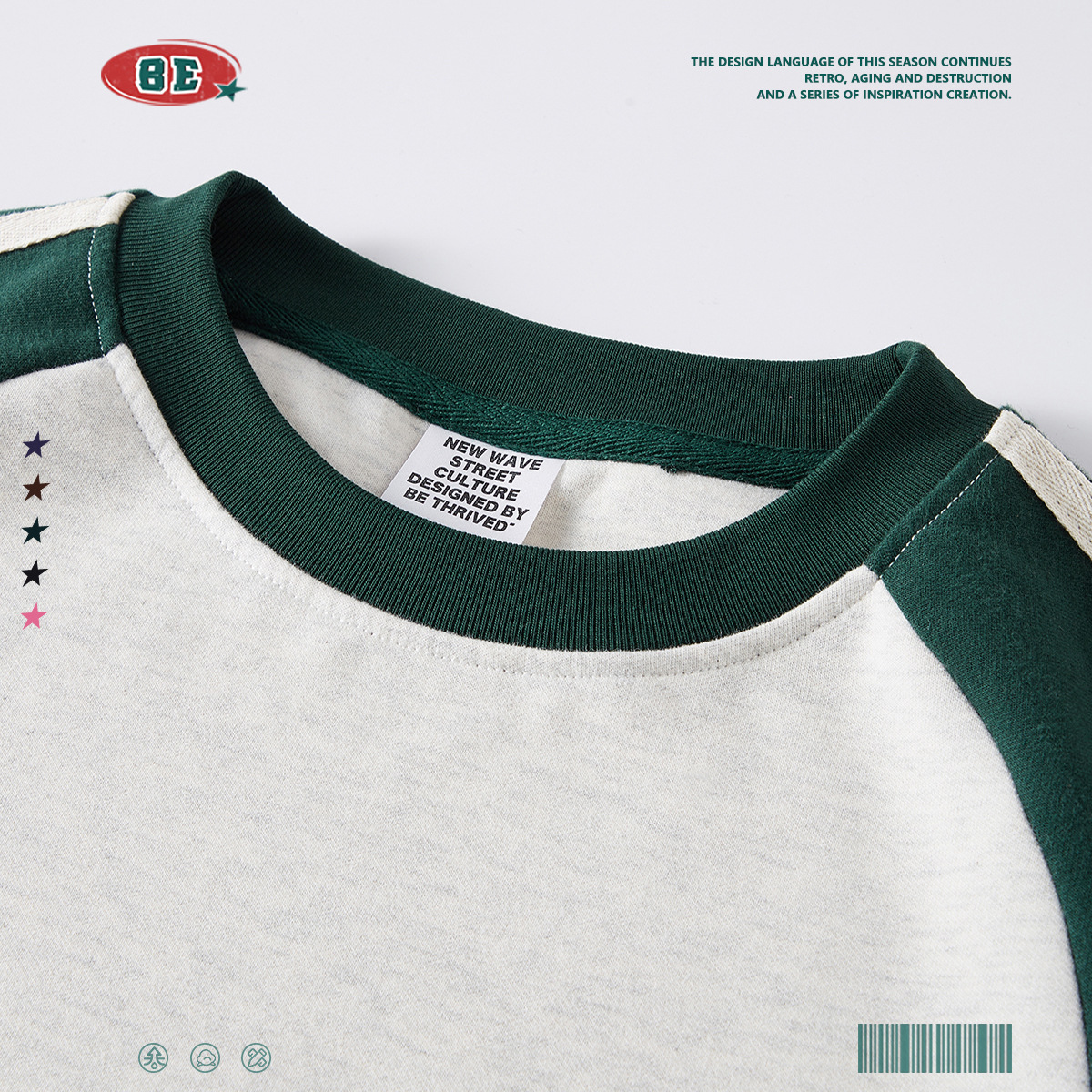 Ser preferencia| Comercio exterior de Europa y Estados Unidos cuello redondo de color caliente chaqueta de umbilical marca de té de color corto camiseta de manga larga mujer image 2