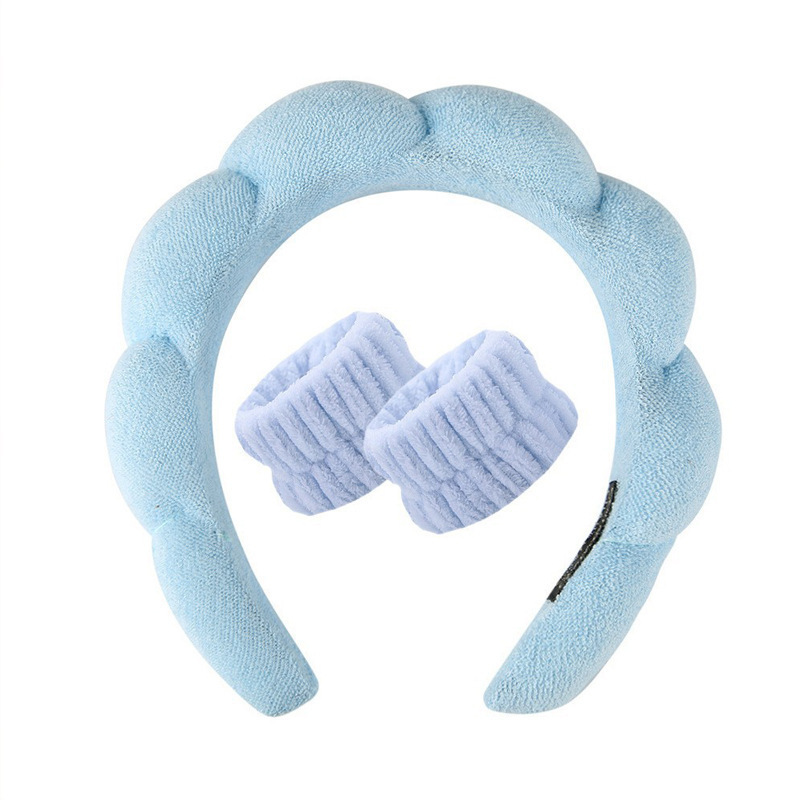 Diadema de nube superior de cráneo alto transfronterizo europeo y americano conjunto de horquillas para el cabello esponja para el lavado de cara femenino diadema desmaquillante desmaquillante accesorios para el cabello al por mayor