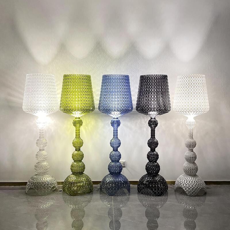 Italian creative Hollow Wine Glass living room floor lamp modern hotel living room Villa study art decorative table lamp