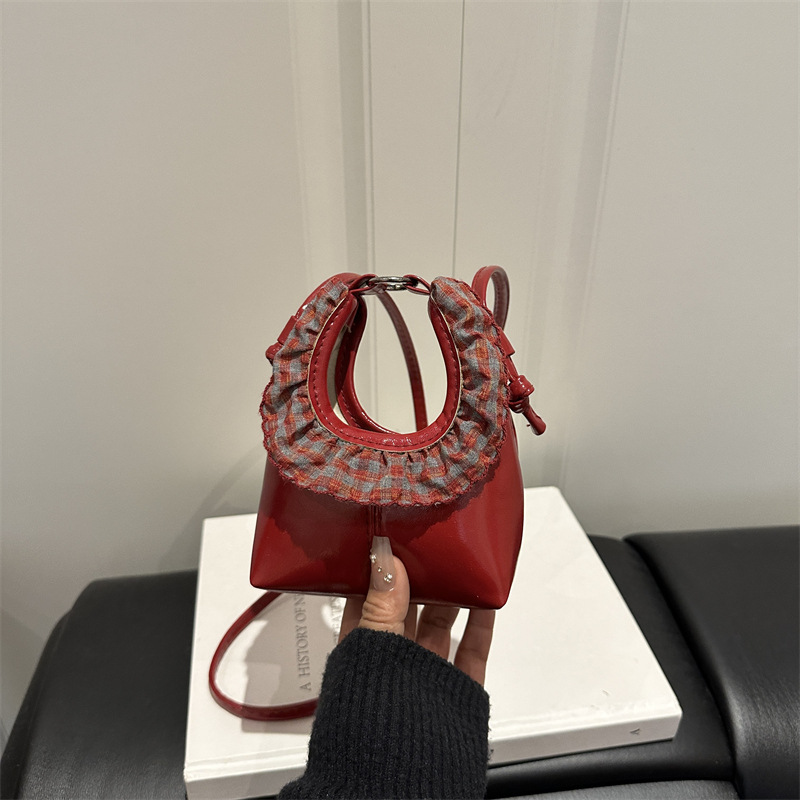 Bolsa tiracolo de princesa estética para meninas com renda_voghion.com