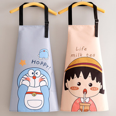 新しいかわいい絵子供環境保護防水エプロンロゴ印字女の子幼稚園美術絵画課保護服