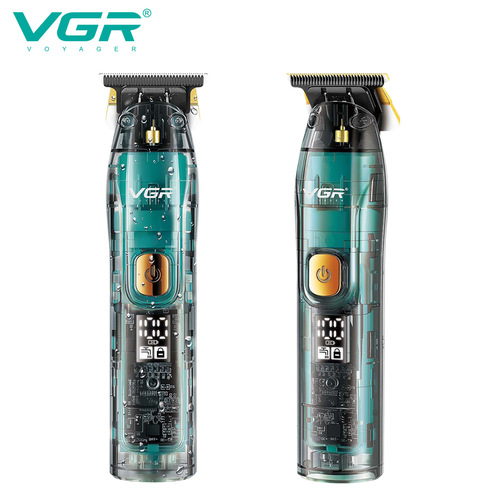 VGR961 hair clipper wholesale LCD digital display transparent hair salon professional oil head electric shaving and carving electric clipper