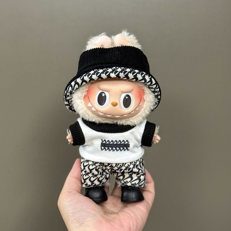 卸売ラブブベビー服 17 センチメートルブラインドボックスペンダント第一世代と第二世代のビニール人形着替えベビー服セット|undefined