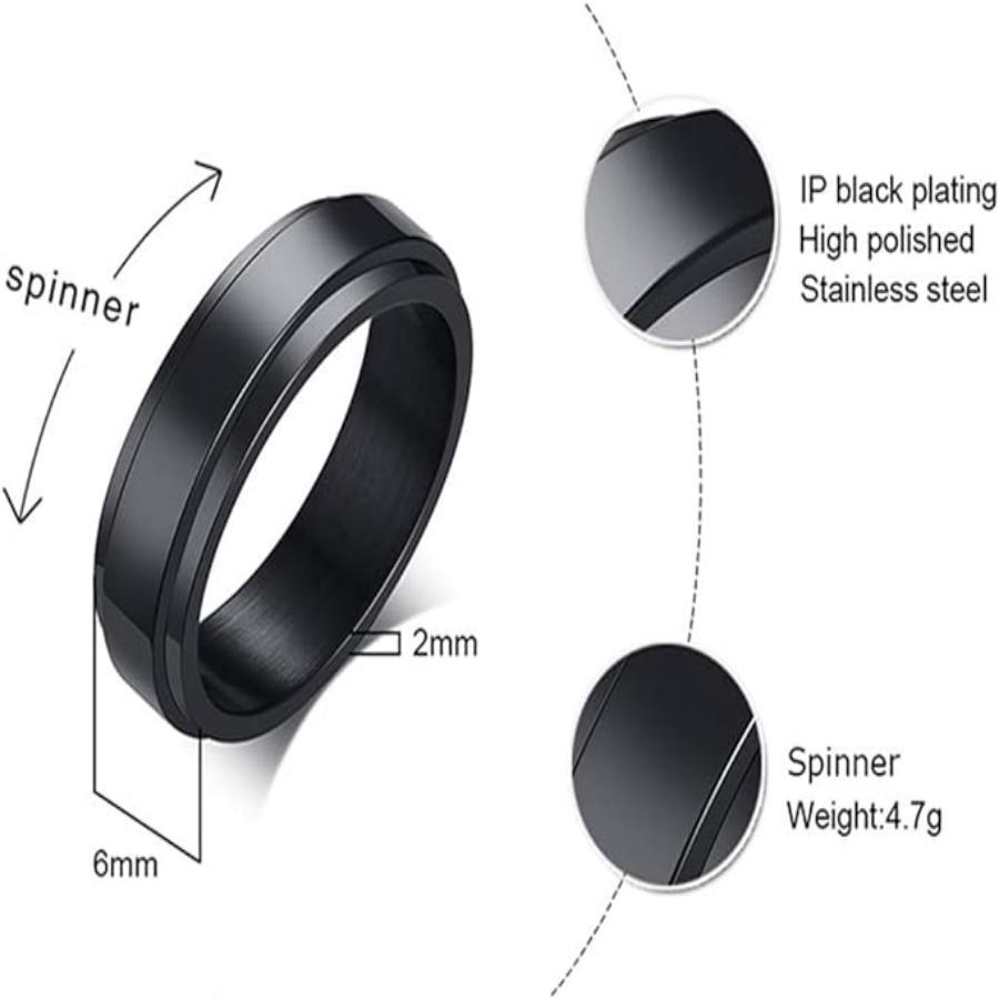 Stylish Fidget Ring For Anxiety And Stress Relief Designer Ring_voghion.com