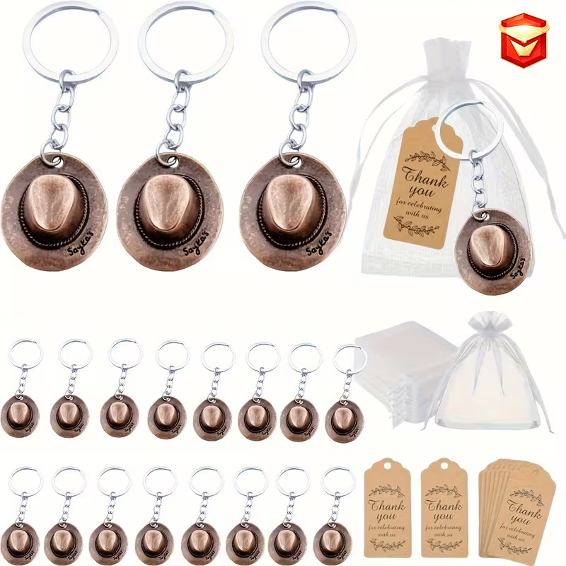 Cross-Border Creative New Product: Western Cowboy Tribal Style Cowboy Hat Keychain, Cow Pattern Hat Pendant, Bag Buckle Gift Cross-Border Creative New Product: Western Cowboy Tribal Style Cowboy Hat Keychain, Cow Pattern Hat Pendant, Bag Buckle Gift