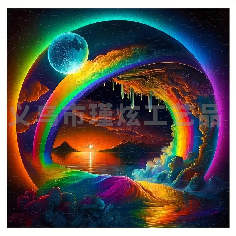 Venta caliente transfronteriza creativa en forma de animal rompecabezas de madera irregular tridimensional rompecabezas de madera juguetes para niños al por mayor