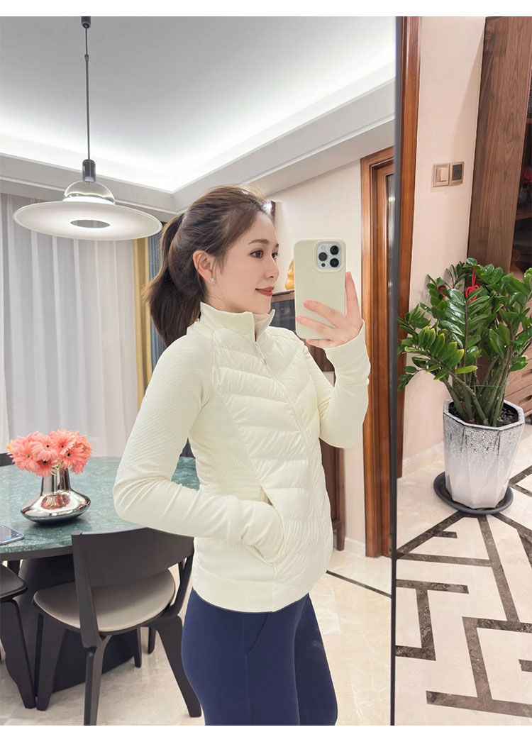 ChicShe Sports Yoga Down Jacket Women Skiing Running Hiking Autumn Winter Lightweight Fitness Inner Layer Windproof Warm Coat_voghion.com