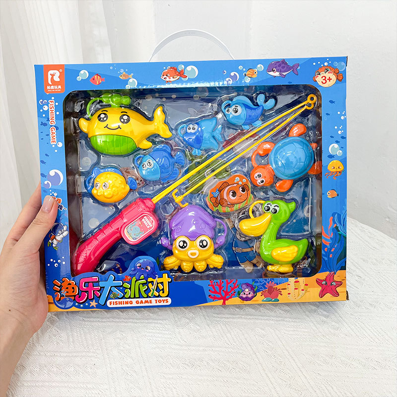 Juguetes de pesca piscina para niños pescar caña de pesca magnética para la pesca de niños y niñas juguetes regalos de agencia