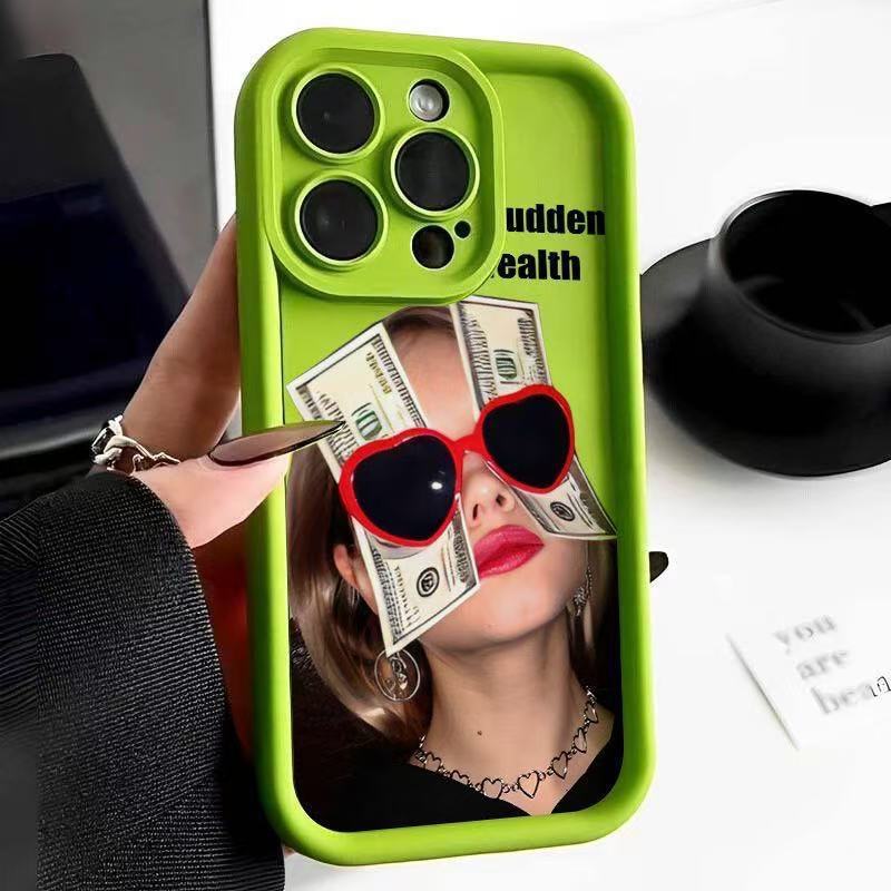 Gafas de sol para billetes iPhone 16pro funda para teléfono móvil Apple 15 Europa y América 14 chicas 13promax nuevo 12x
