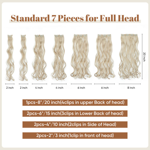 Serra wig manufacturer wholesale 7-piece set of curly hair wig clip hair extensions foreign trade European and American one-piece drop shipping