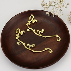 眾興新款diy飾品左右雲紋花枝 古風瓔珞禁步雙孔簪娘手作髮飾材料