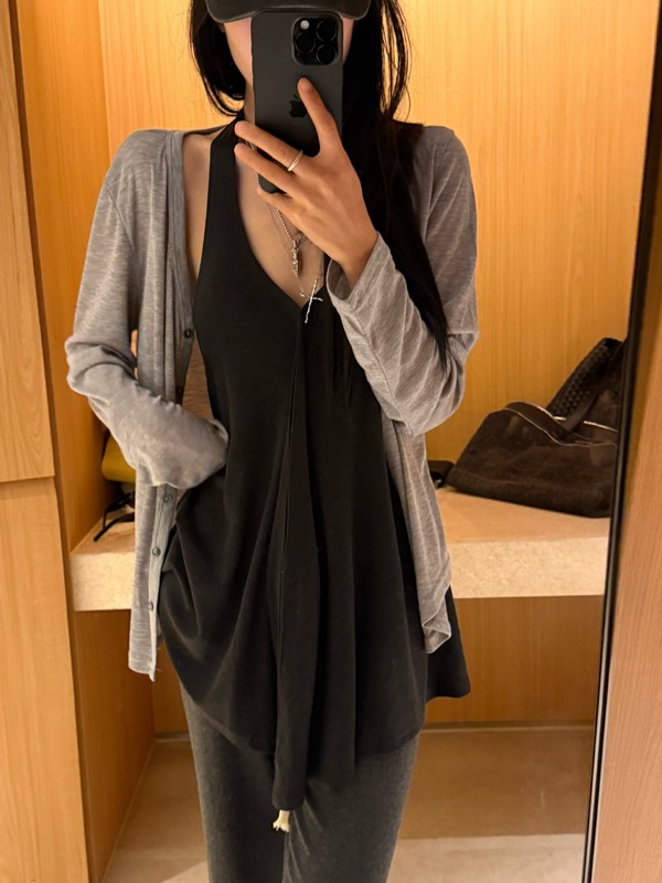 YOLOSHOP Clean fit松弛感休闲慵懒百搭基础针织开衫女夏防晒外套|undefined