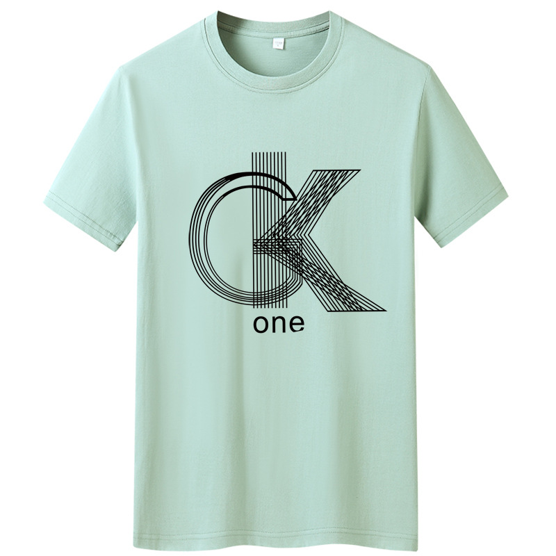 Camiseta de hombre de manga corta 2022 nueva pareja de verano algodón superior cuello redondo suelta estudiante media manga camiseta camisa de fondo