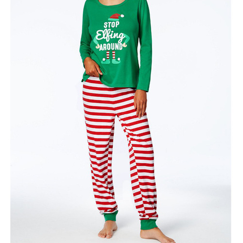 Autumn/Winter 2025 Amazon Homecoming Parent-Child Set Wholesale SelfingAROUND Printed Christmas Pajama Set