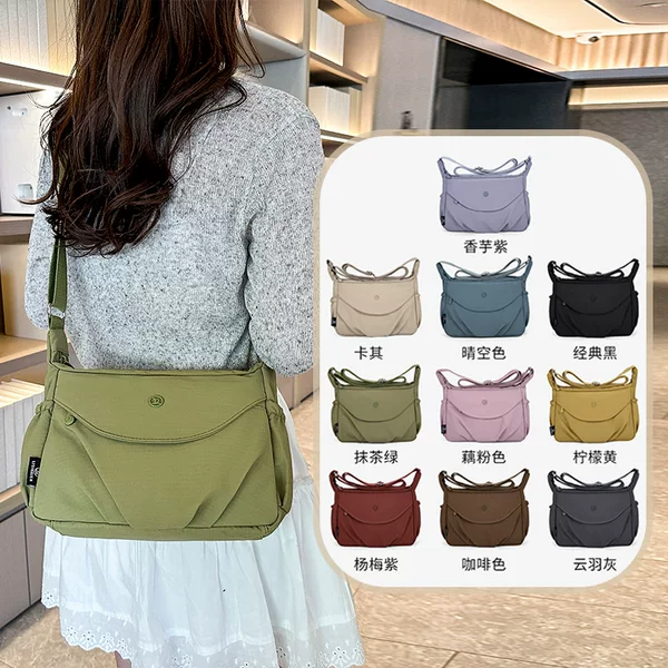 Casual Bag for Women 2025 New Pure Color Simple Korean Style Versatile Shoulder Bag for Work and Commuting Large Capacity Crossbody Bag