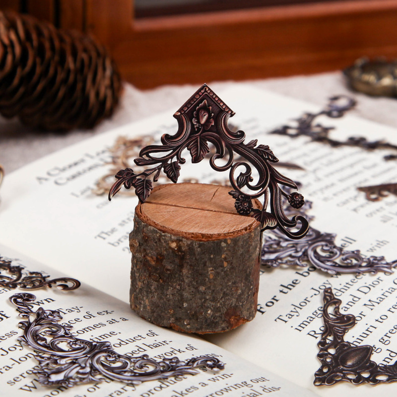 Retro Story Corner Stickers Baroque Series Handbook Material Decorative Collage Base Stickers 4 Types