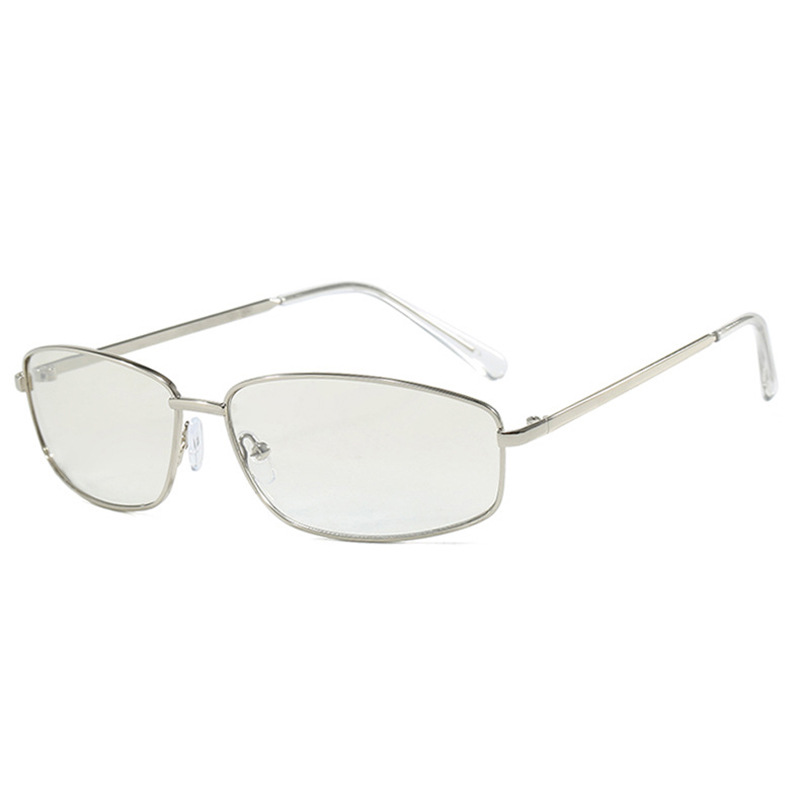 Nueva moda, tendencia de metal, gafas de sol rectangulares retro, personalidad europea y americana, gafas de sol para exteriores de alta gama