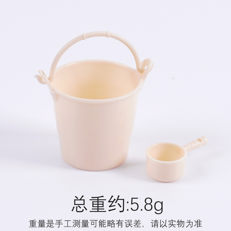 仿真迷你水桶塑料桶水瓢模型玩具微缩娃娃屋手提小桶过家家玩具|undefined