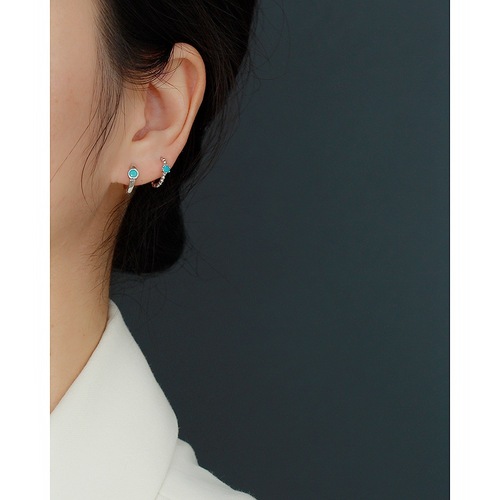 YHE0188 European and American cross-border S925 sterling silver INS style round bead earrings, diamond earrings, ear buckles, versatile silver earrings