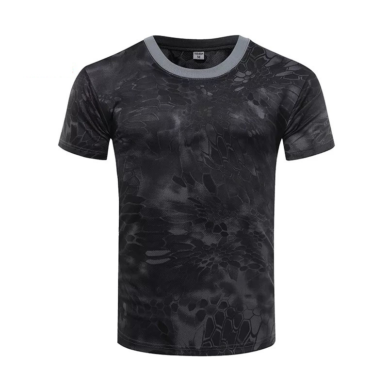 Multicoloured summer tactics camouflage quick dry breathable T-shirt…