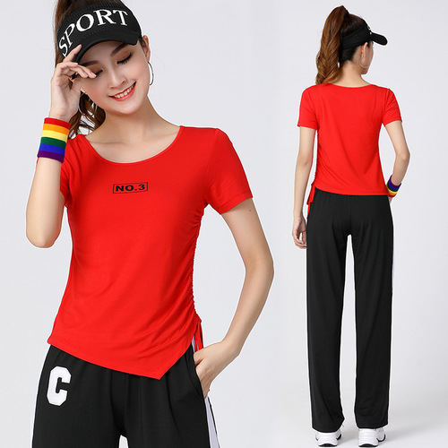  Bejanari Dance Wear New Short Sleeve C Pants Sports Suit Fitness Wear Team Performance Wear for Women