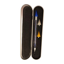 新款點鑽美甲筆套裝 雙頭蠟筆多種顏色自帶粘性點鑽筆 廠家批發