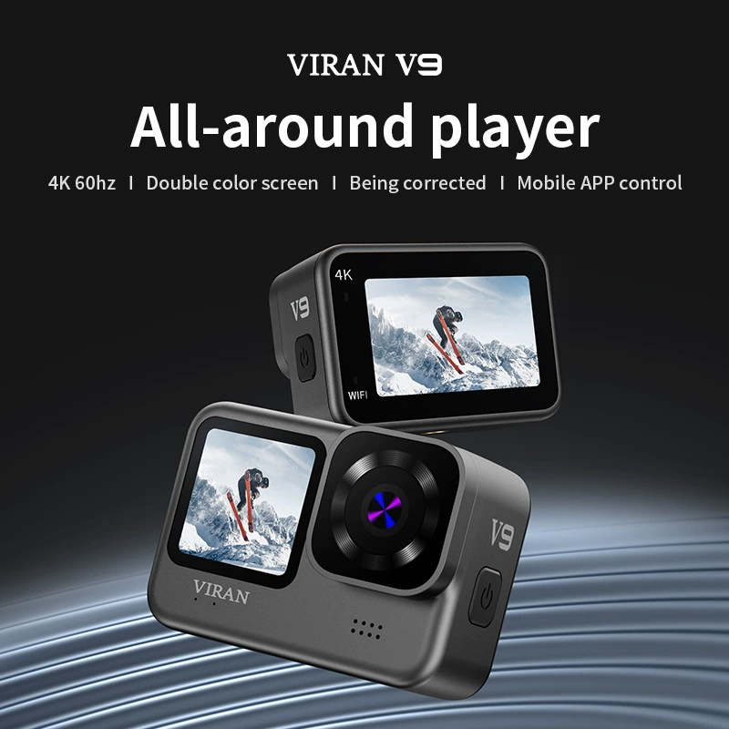 Cross-border V9 спортивная камера 4K двойной цветной экран кросс-бордер для дайвинга противошумная улучшенная съемка на открытом воздухе велоспорт путешествия мотоцикл