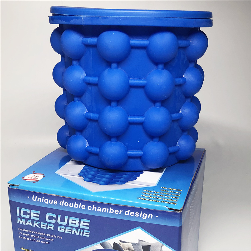 Cubo de hielo de silicona máquina de hielo rápido frío tamaño pequeño cubo de hielo plástico aislamiento circular cubo de hielo comercial