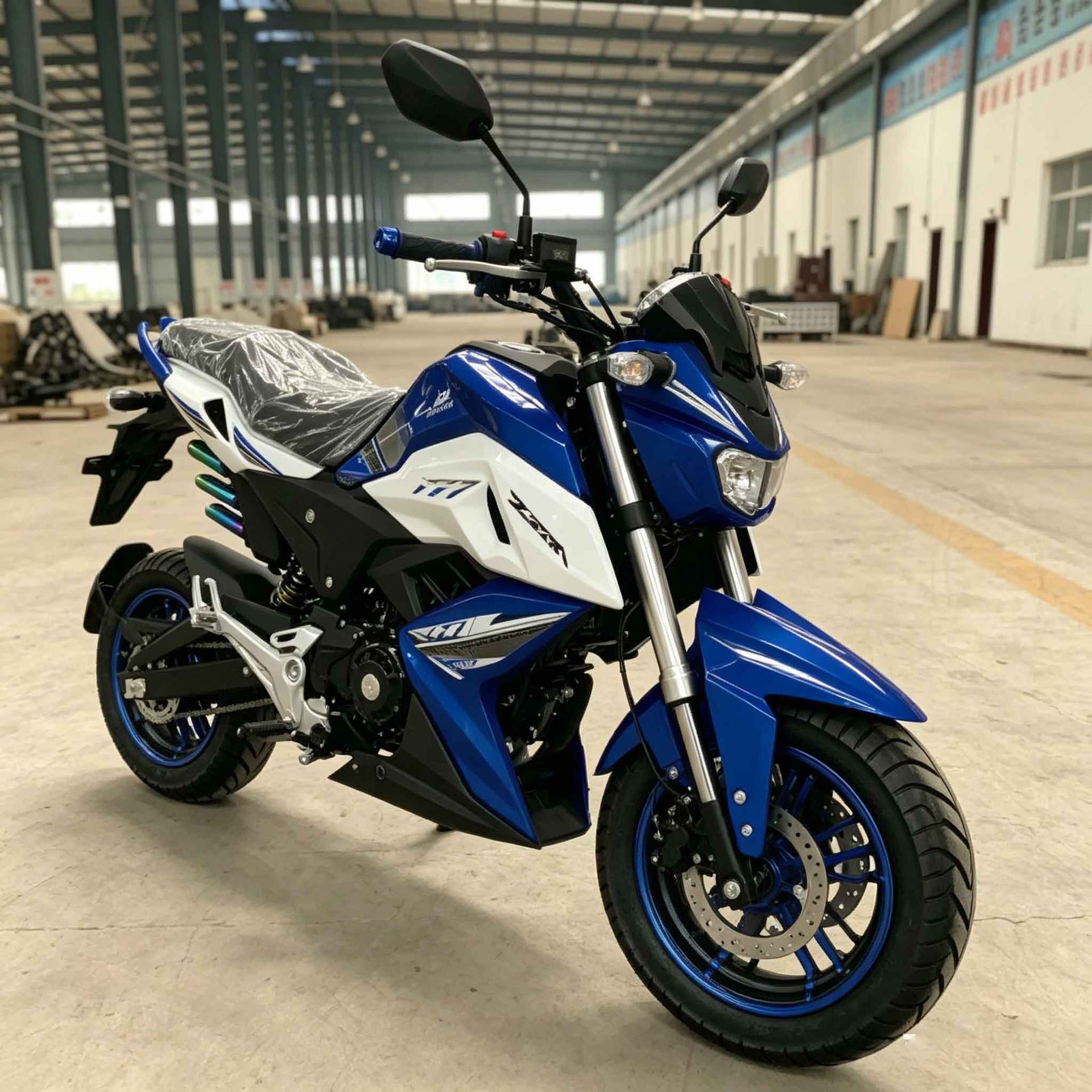 Durable Heavy-Duty Two-Wheeled Fuel-Powered Motorcycle with Shock-Absorbing and Wear-Resistant Tires, Sturdy Body, Suitable for Complex Terrain in Africa