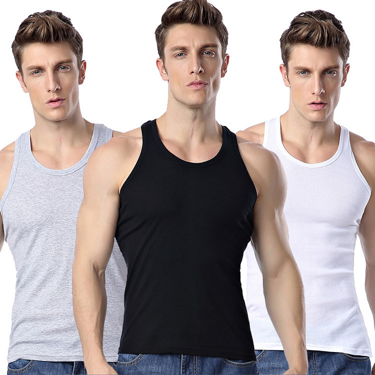 Pure Cotton Vest for Men, Fitness Sports Undershirt, All-Cotton, Suitable for Middle-Aged and Elderly, Summer Men's Style, Youth Base Layer Sweatshirt, Underwear