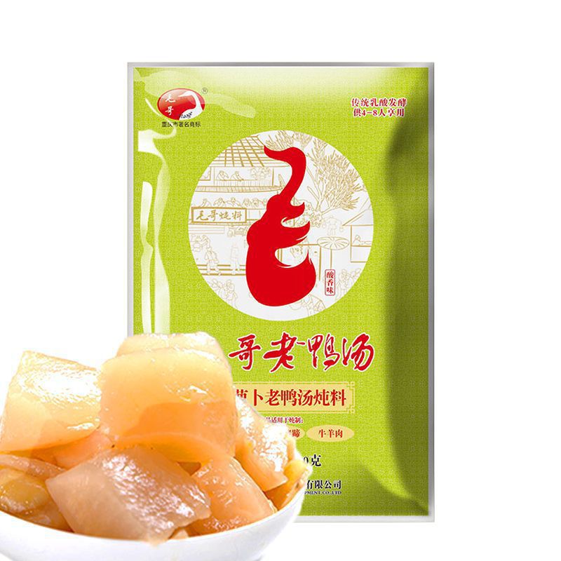 毛哥老鸭汤毛哥酸萝卜老鸭汤炖料350g酸萝卜炖料包餐饮家用炖汤料