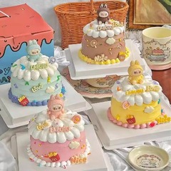 ラブブ子供の誕生日ケーキデコレーション漫画オーナメント絵文字表現サンドイッチビスケットデコレーション