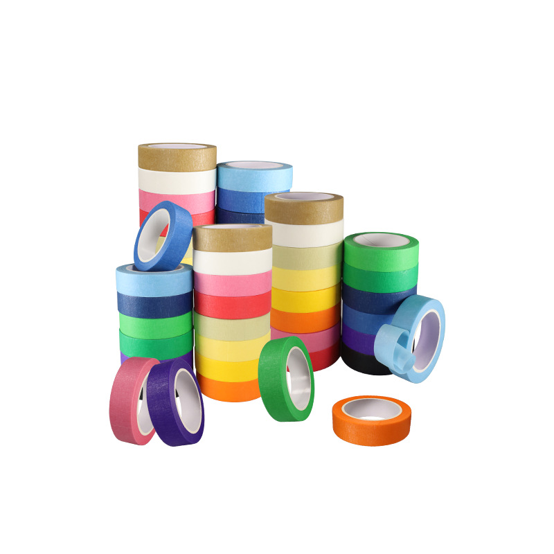 Cintas de papel coloridas para niños educación temprana mano de papel de pared sin marcas separación de color mano DIY cinta adhesiva de decoración image 6