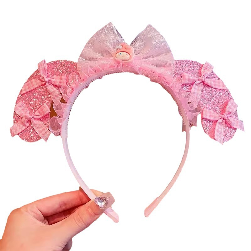 Niños, banda de cabello, banda de cabello antideslizante para bebés, banda de cabello Kulomi, banda de cabello para niñas, banda de cabello de malla, banda de cabello de arco, banda de cabello