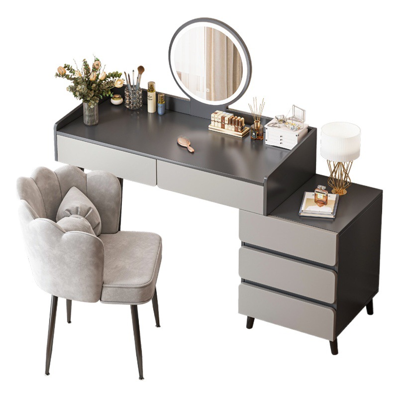 Tocador de Dormitorio, Mesa de Maquillaje Moderna y Sencilla, Nuevo Modelo 2025, Mesa Rectangular para Casa de Alquiler, Escritorio para Computadora