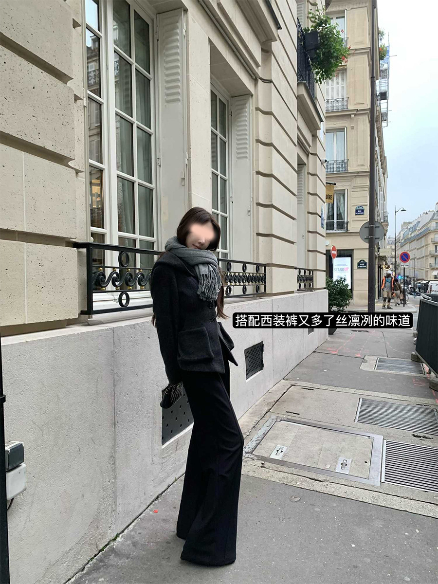 Wuuus jojo プライベートサーバーライン [魔女のポケット] ブラック ヴィンテージ ジャケット レディース フード付き ウール コート